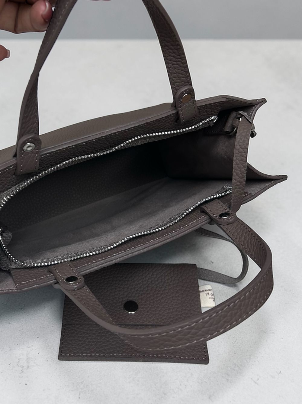 Real leather 2way ミニトートバッグ