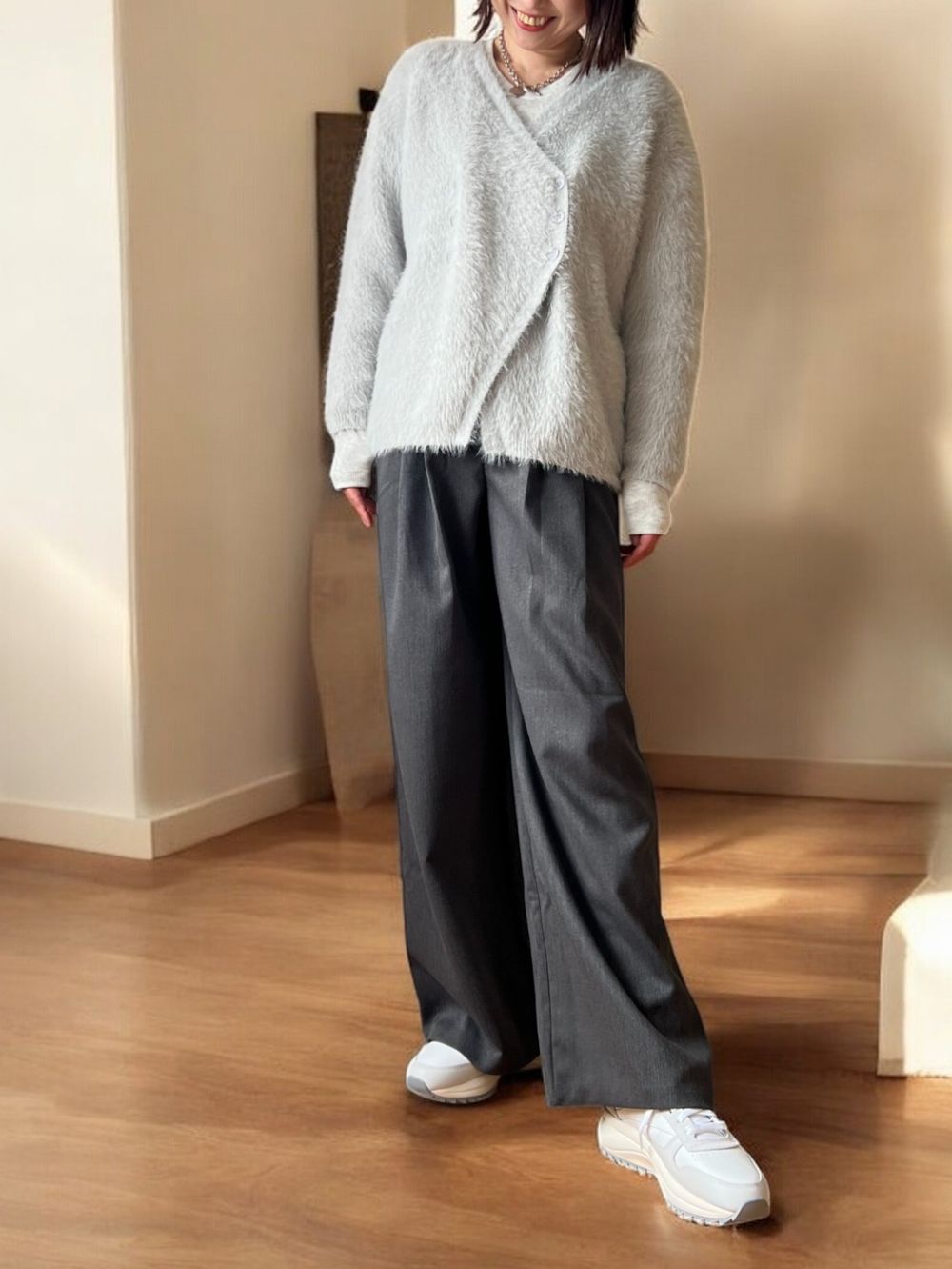 ウエストラインストレートスラックス