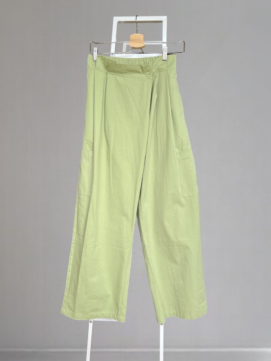 Waist wrap khago コットンワイドパンツ