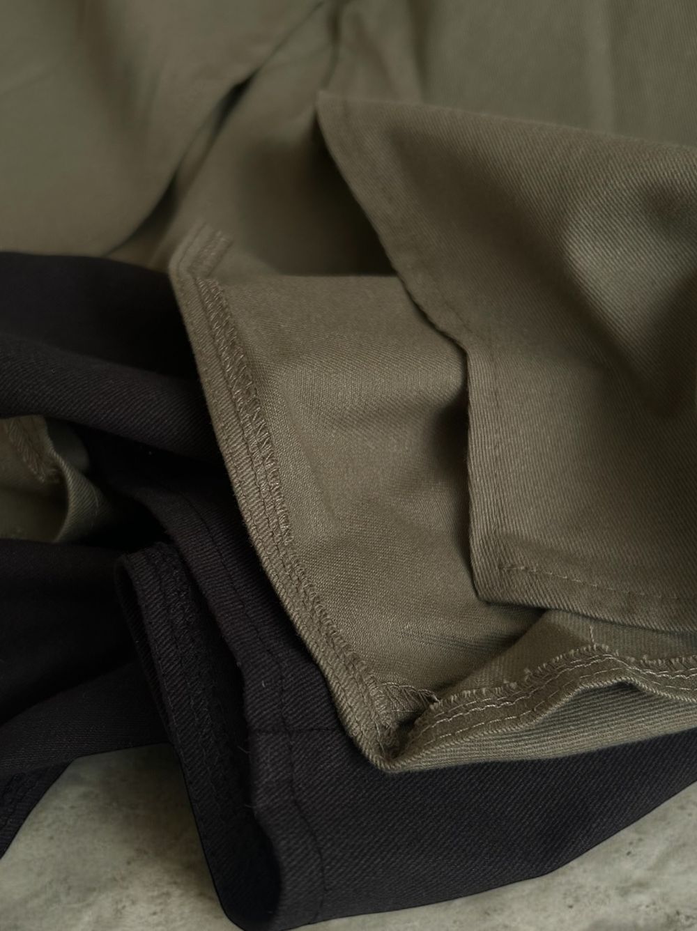 Drawstring cotton スリットスカート