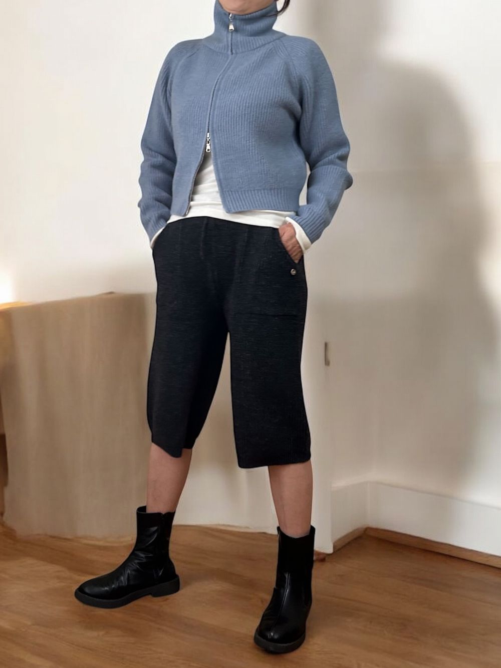 Knit bermuda パンツ