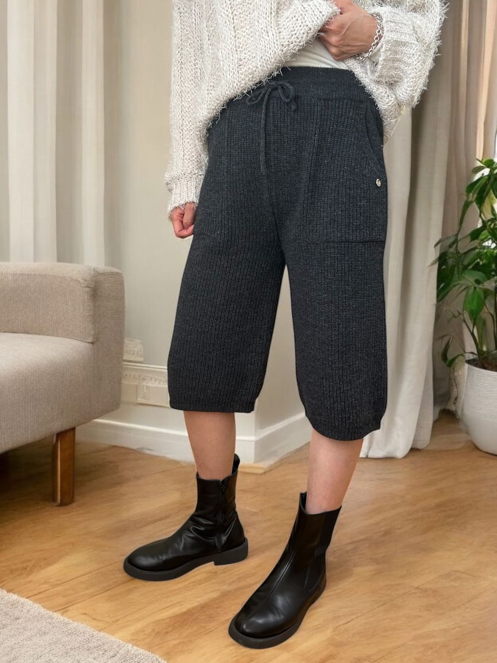 Knit bermuda パンツ