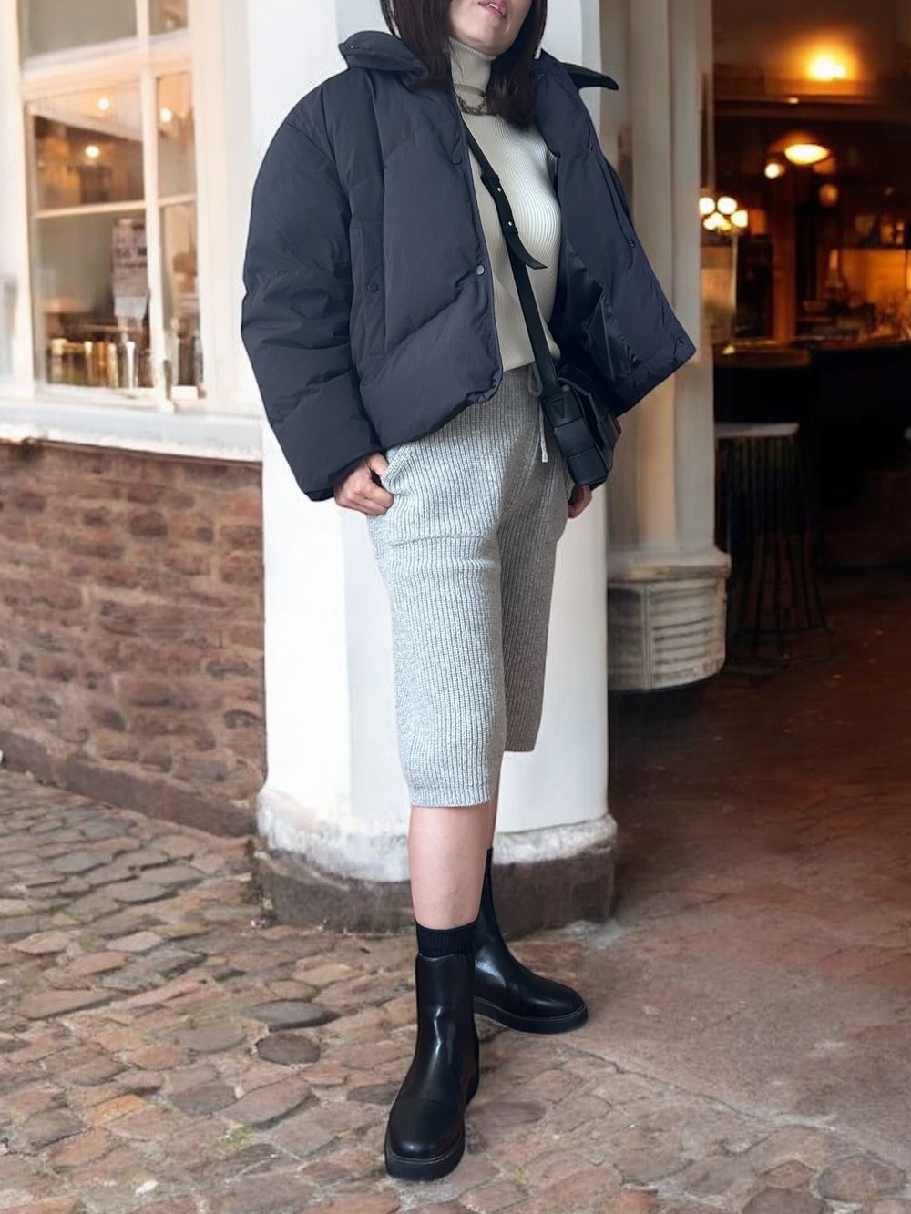Knit bermuda パンツ