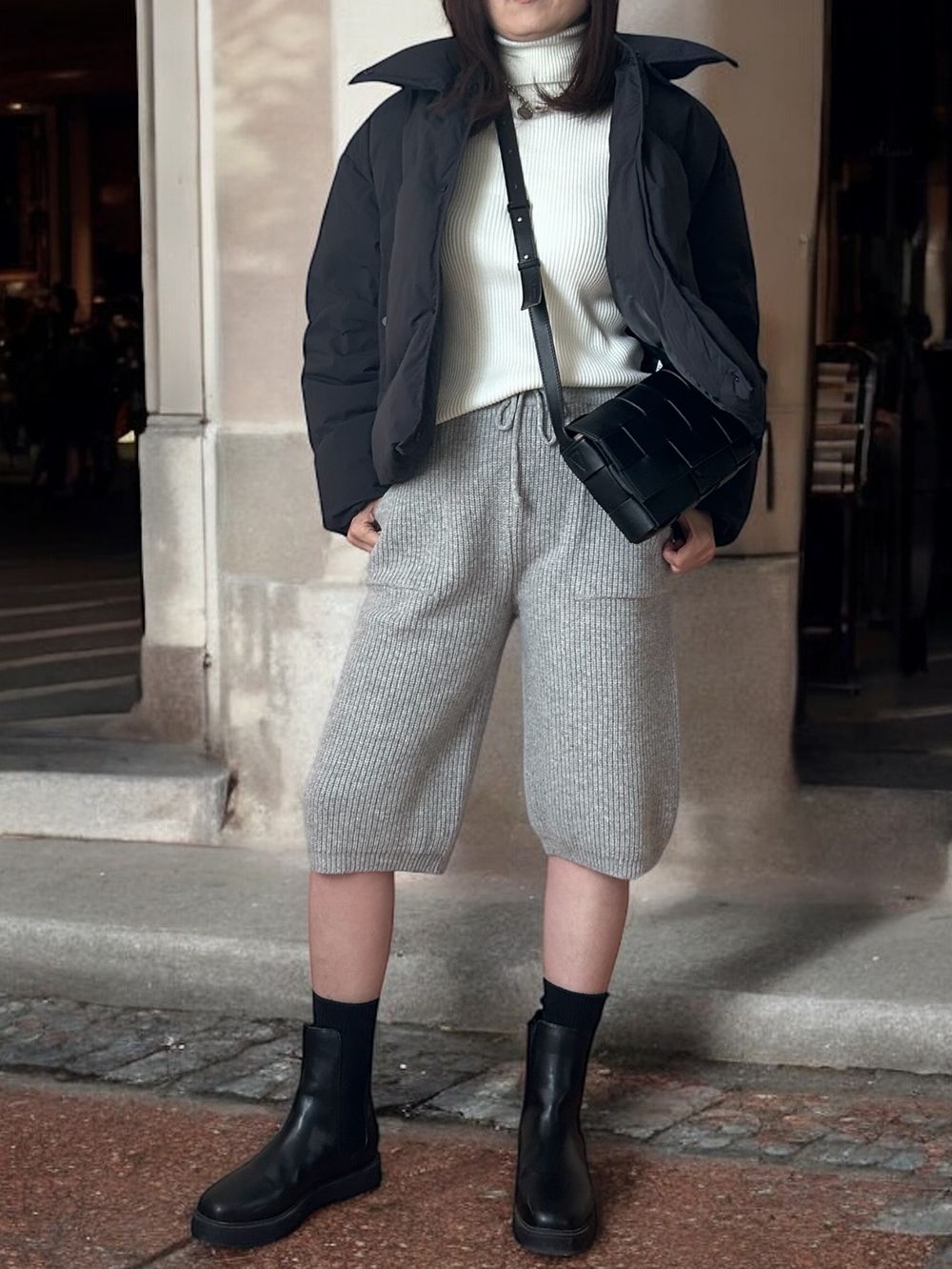 Knit bermuda パンツ