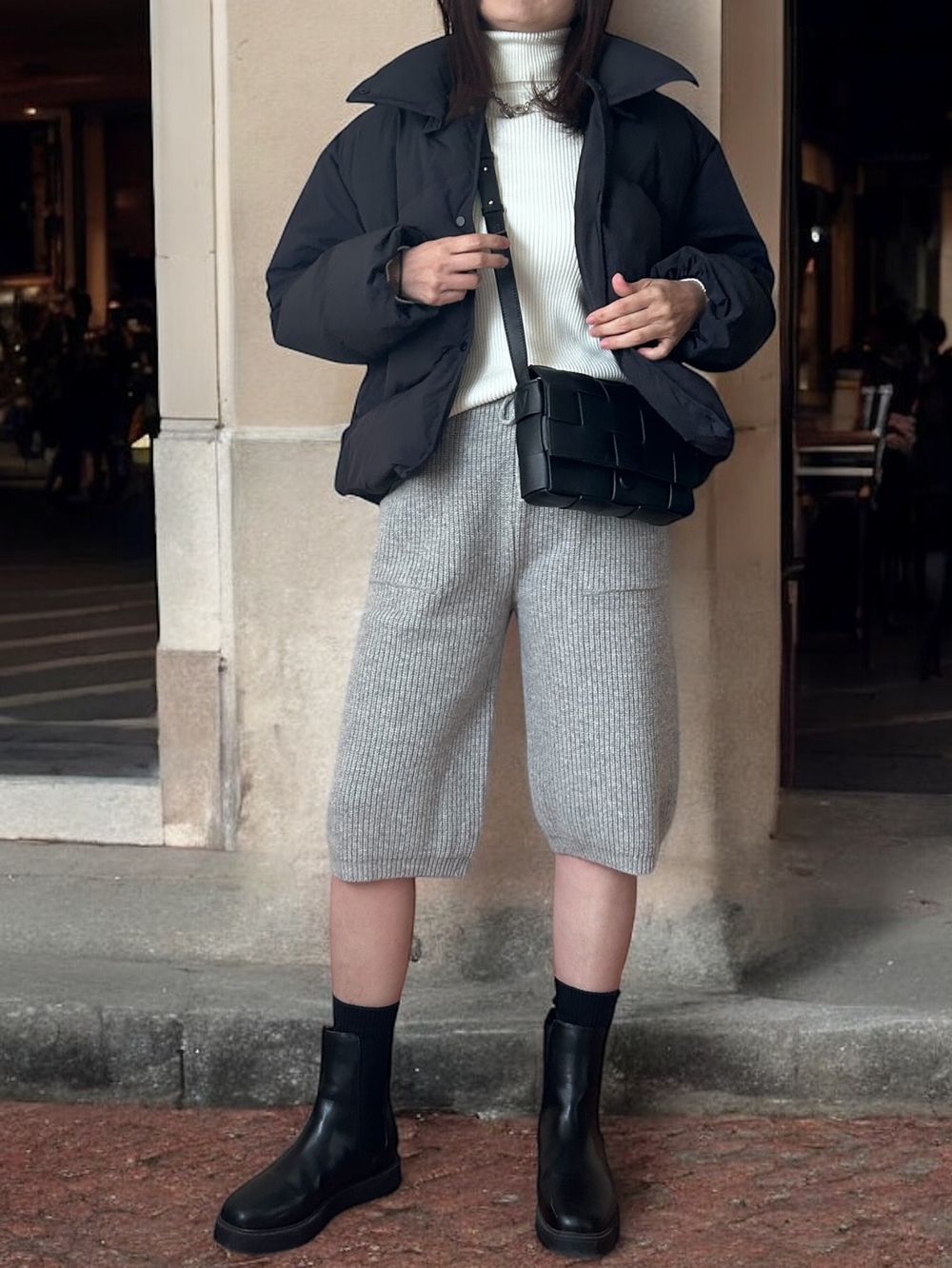 Knit bermuda パンツ