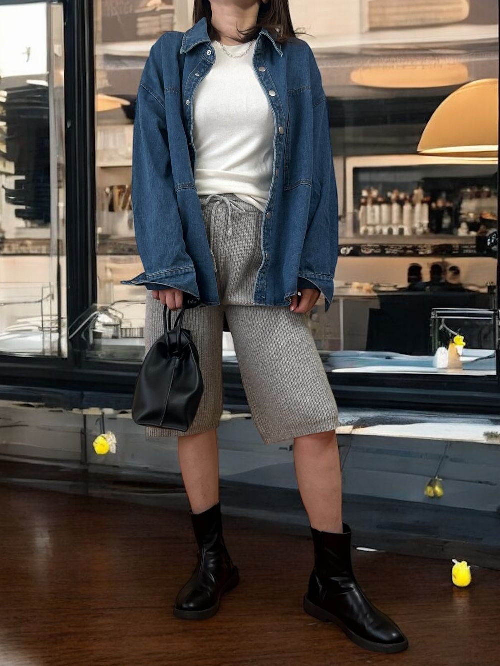 Knit bermuda パンツ