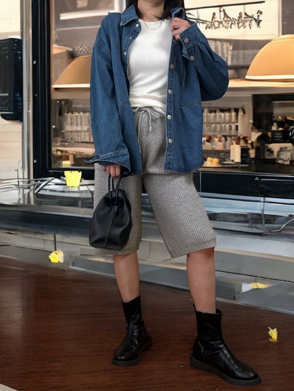 Knit bermuda パンツ