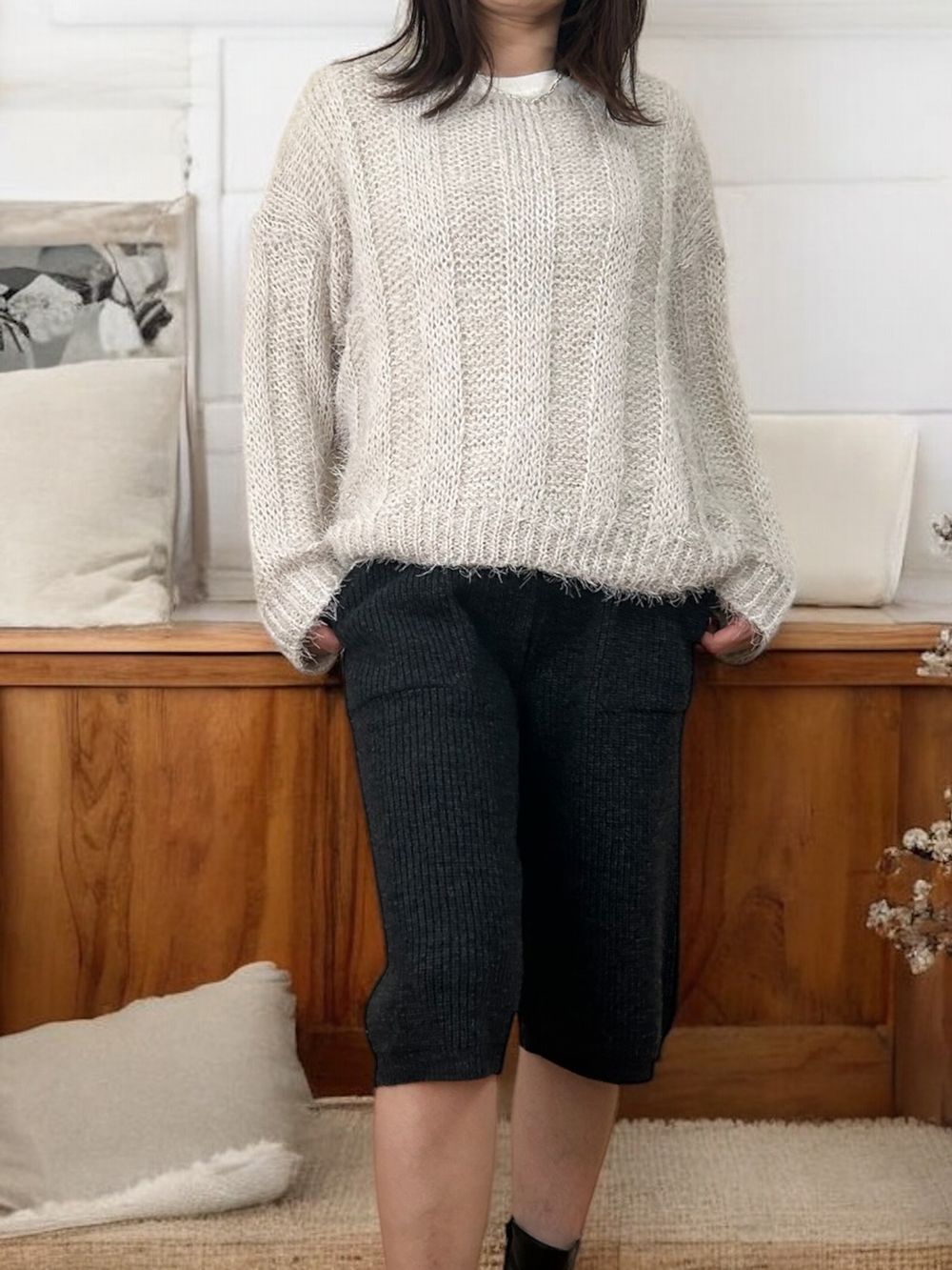 Knit bermuda パンツ