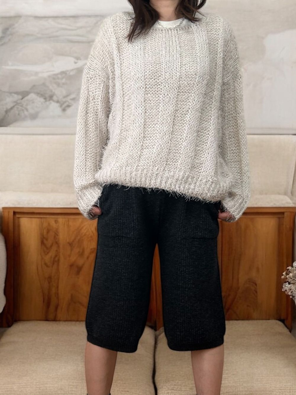 Knit bermuda パンツ