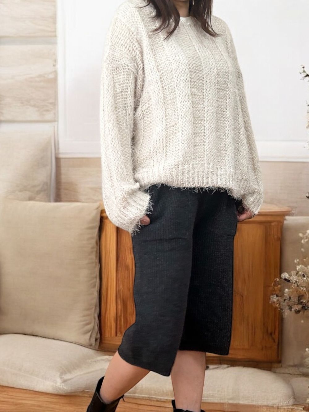 Knit bermuda パンツ
