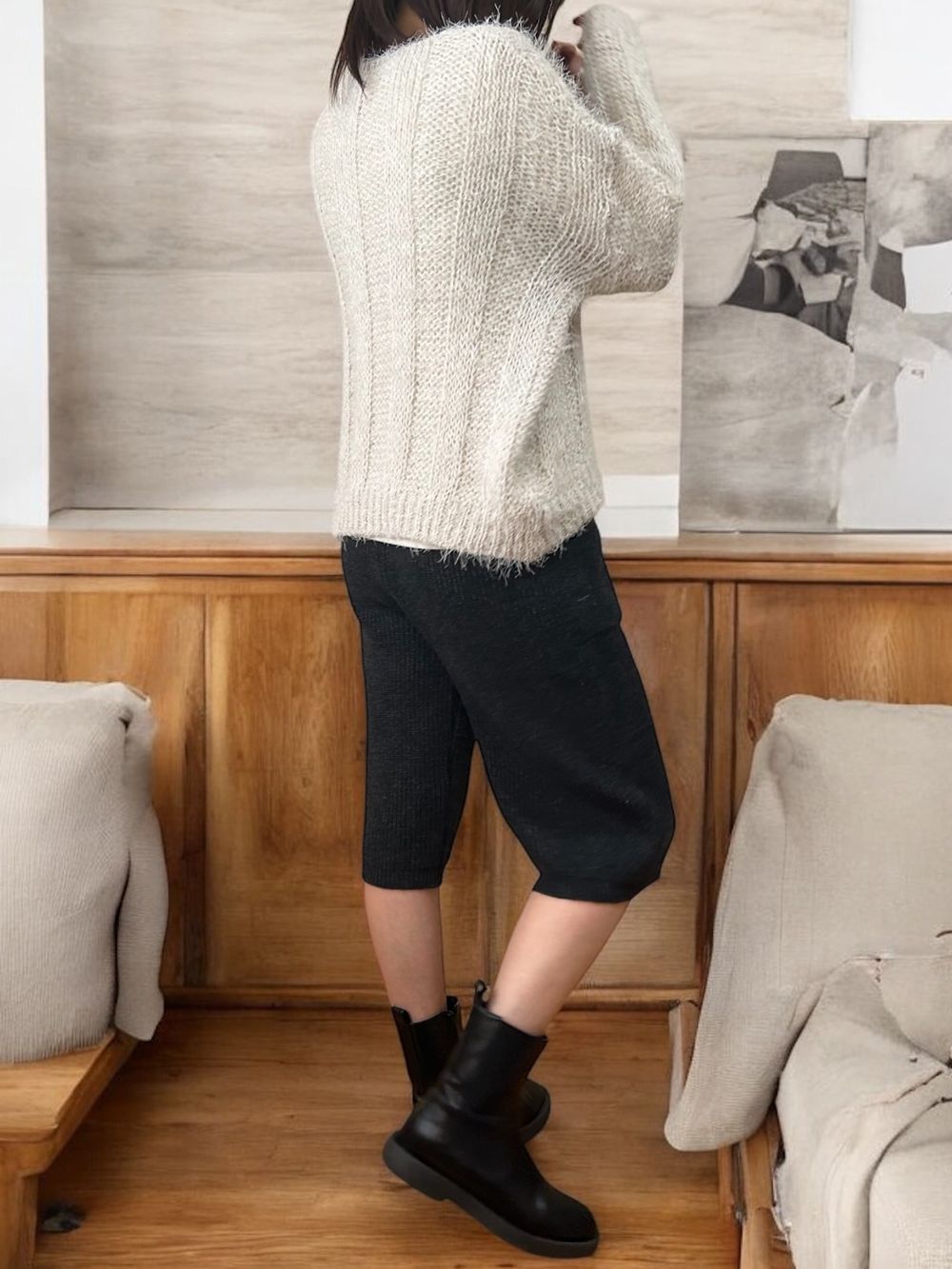Knit bermuda パンツ