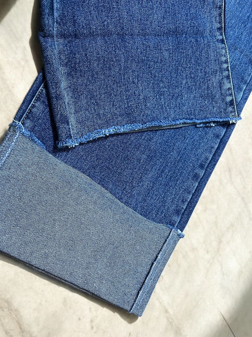 Wide leg ロールアップデニム