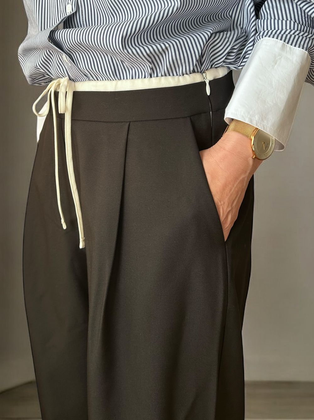 Layered west タックインワイドパンツ