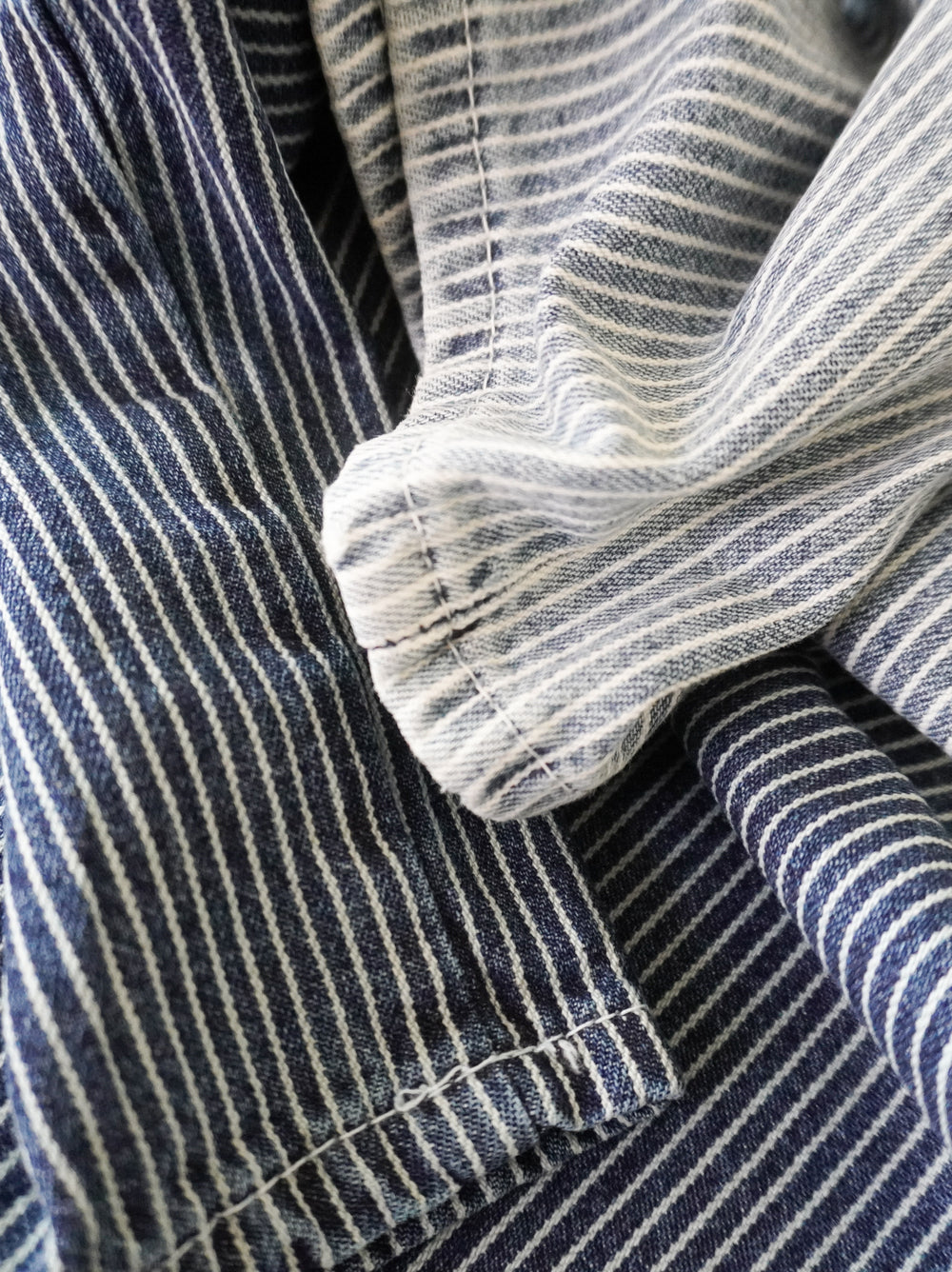 Vintage washed ヒッコリーデニムパンツ