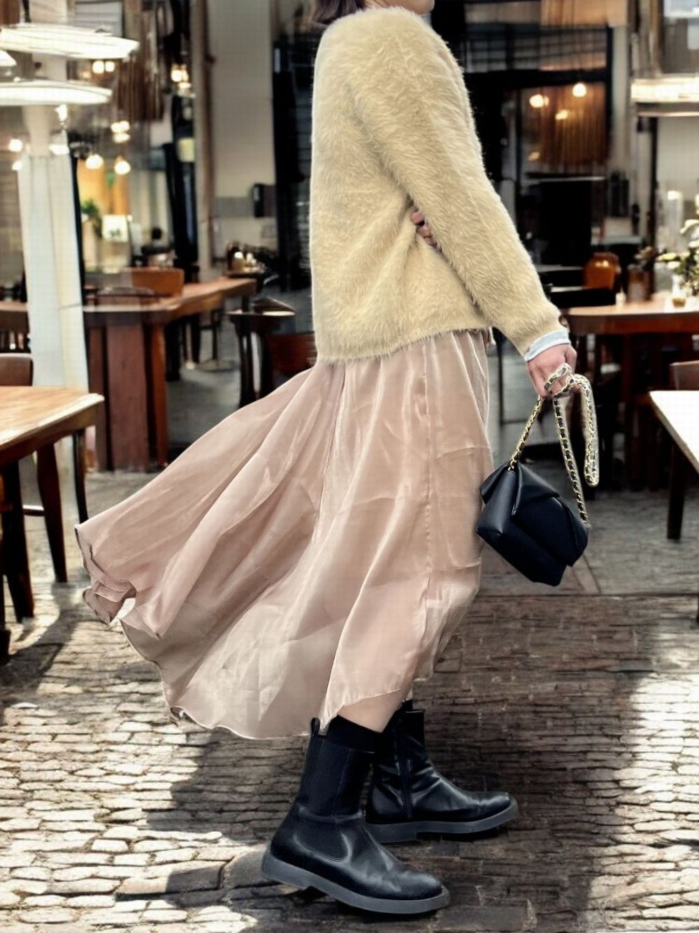 Shaggyニットカーディガン