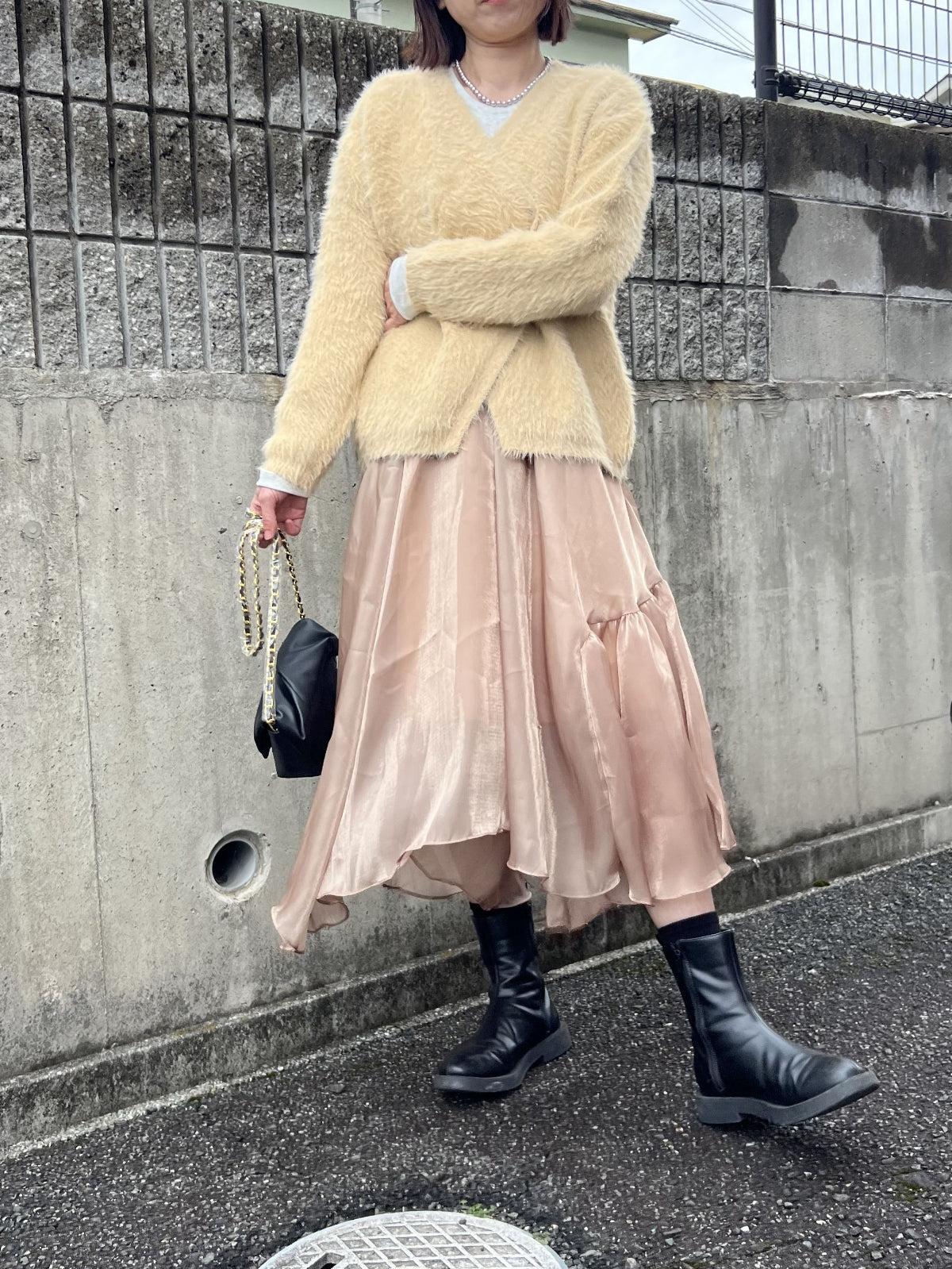 Real leather クロスボディーポシェット