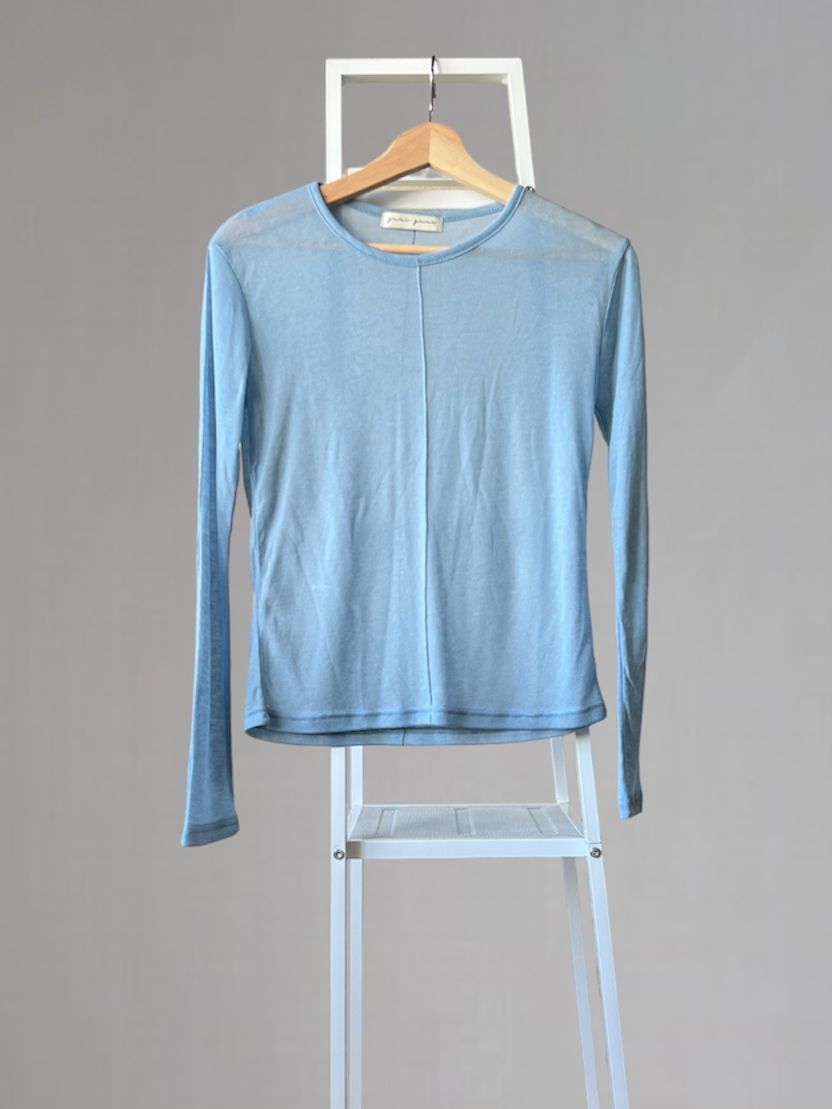 Airy see through ラウンドネックカットソー