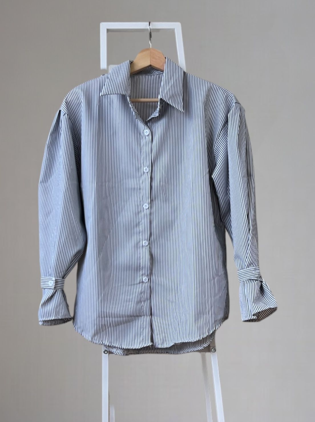 Hem strap stripe ボタンダウンシャツ