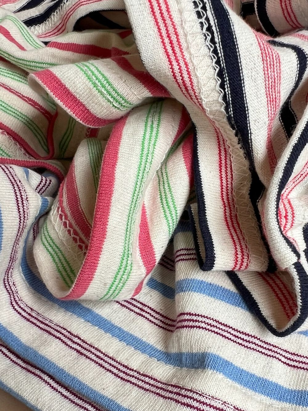 Piping border boxy Tシャツ