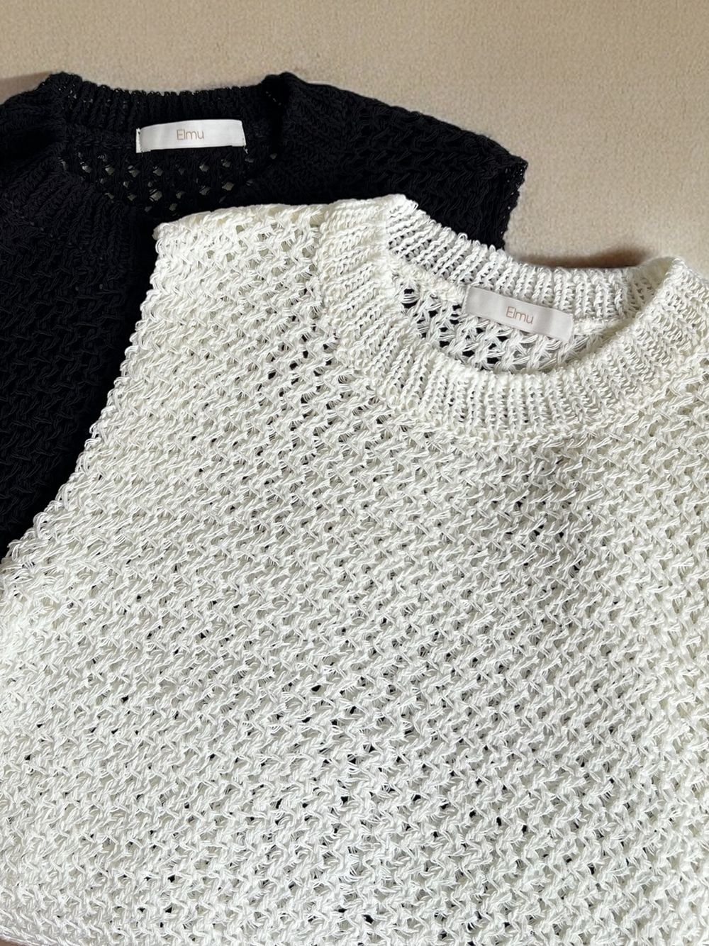 Crew neck メッシュタンクトップ