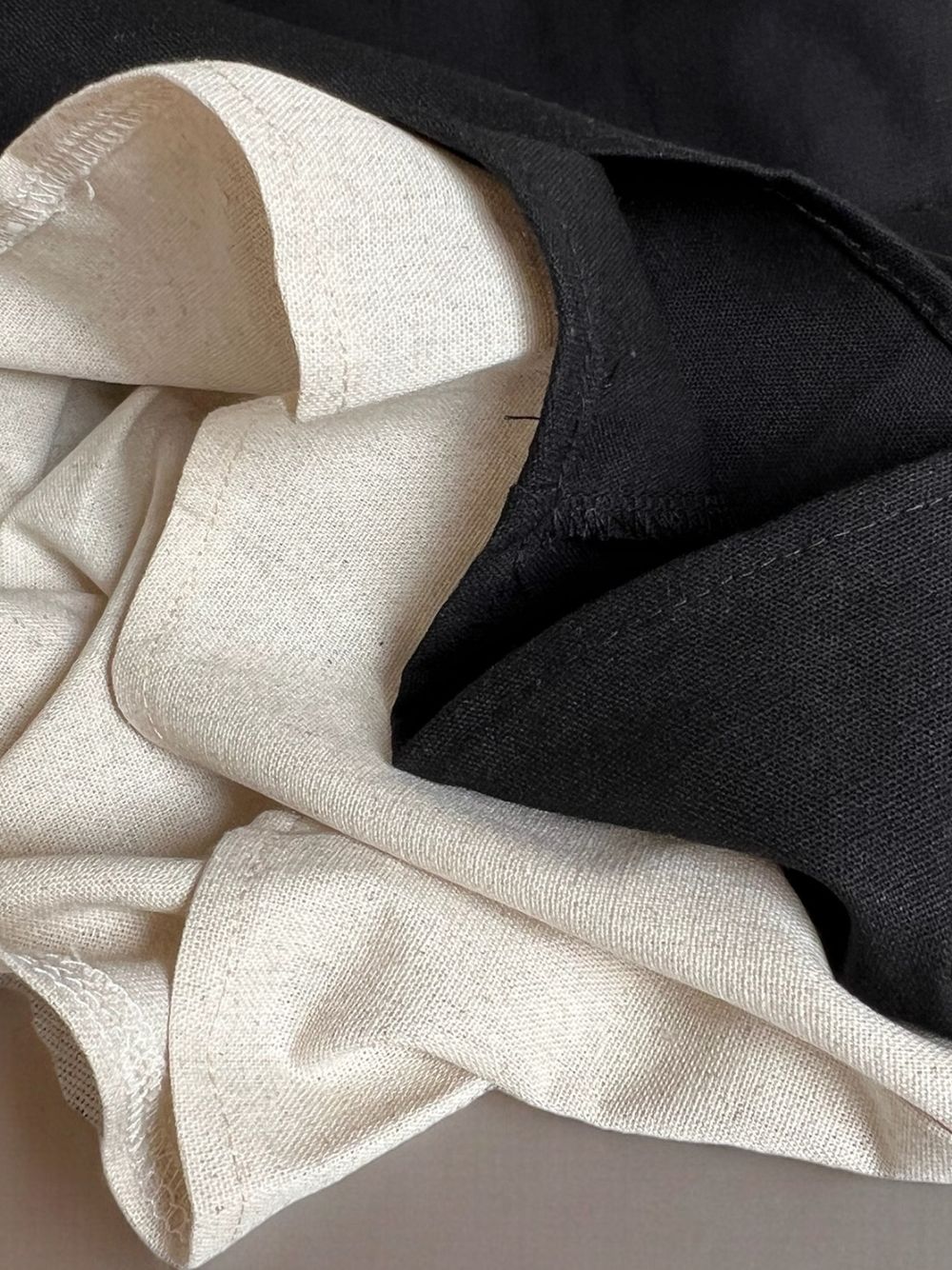 Cottonlinen back open ワンピース