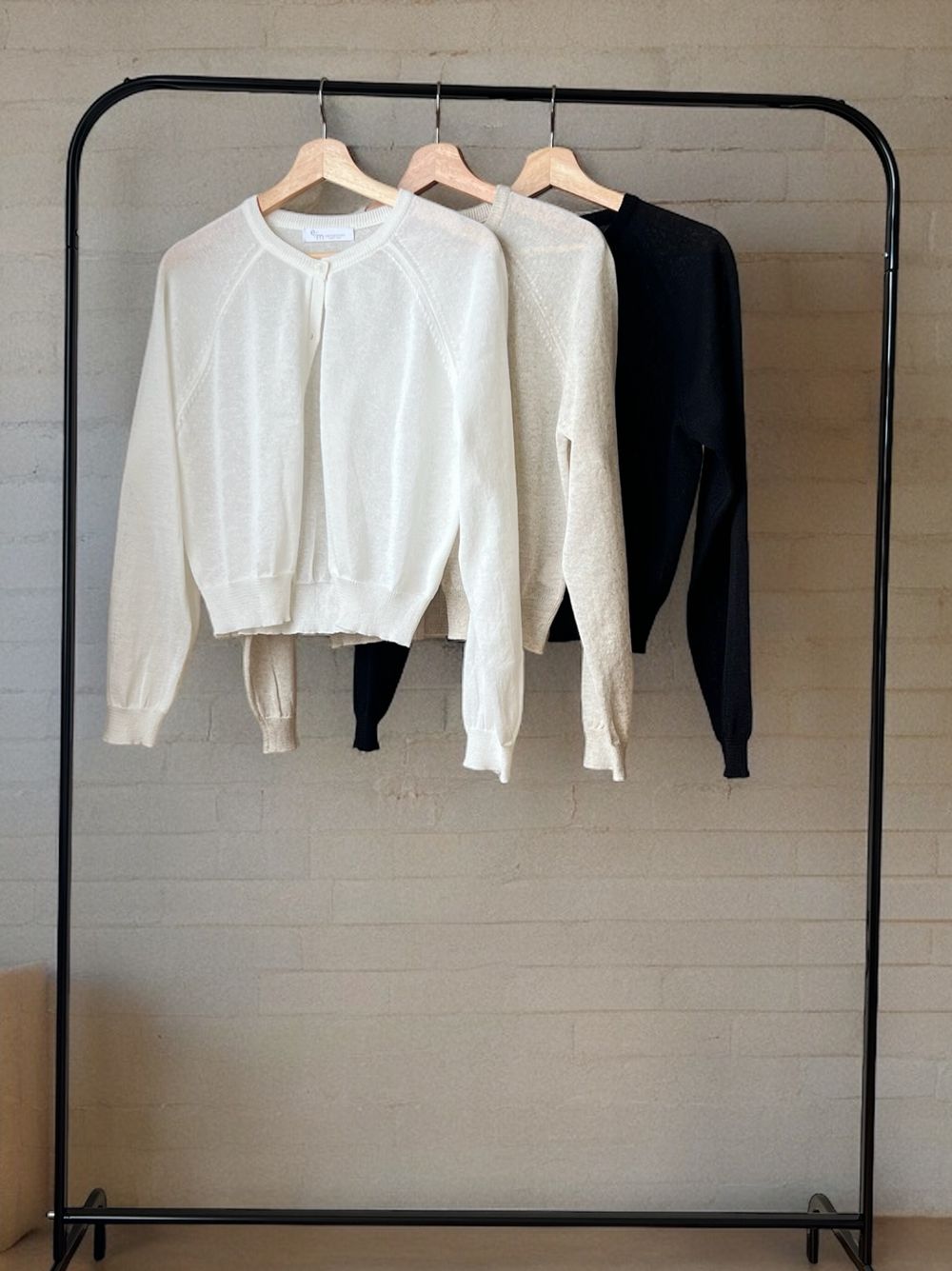 Cottonlinen button down カーディガン
