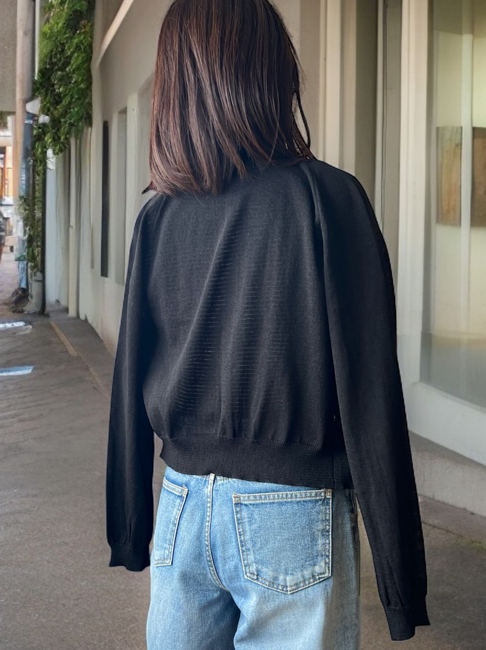 Cottonlinen button down カーディガン