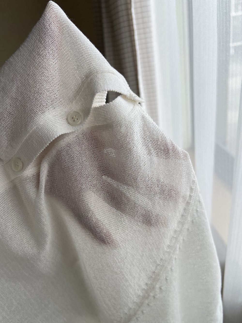 Cottonlinen button down カーディガン