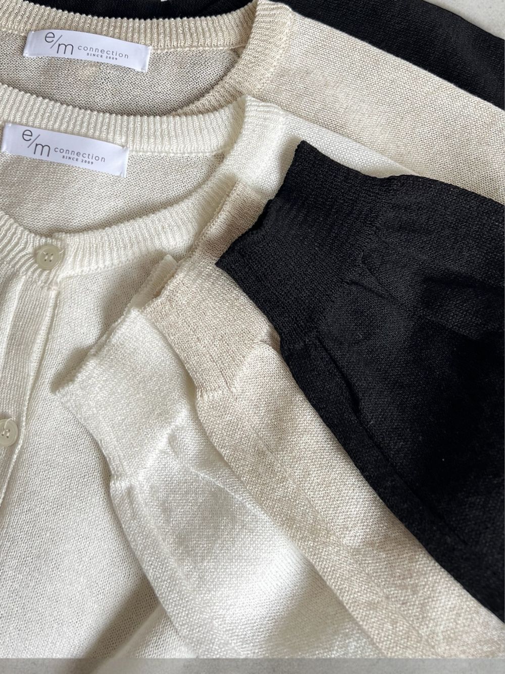 Cottonlinen button down カーディガン