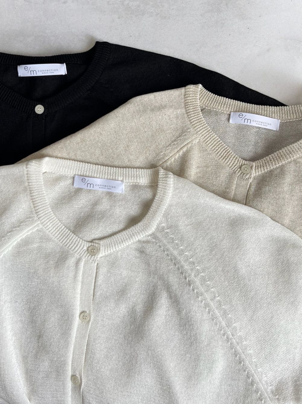 Cottonlinen button down カーディガン