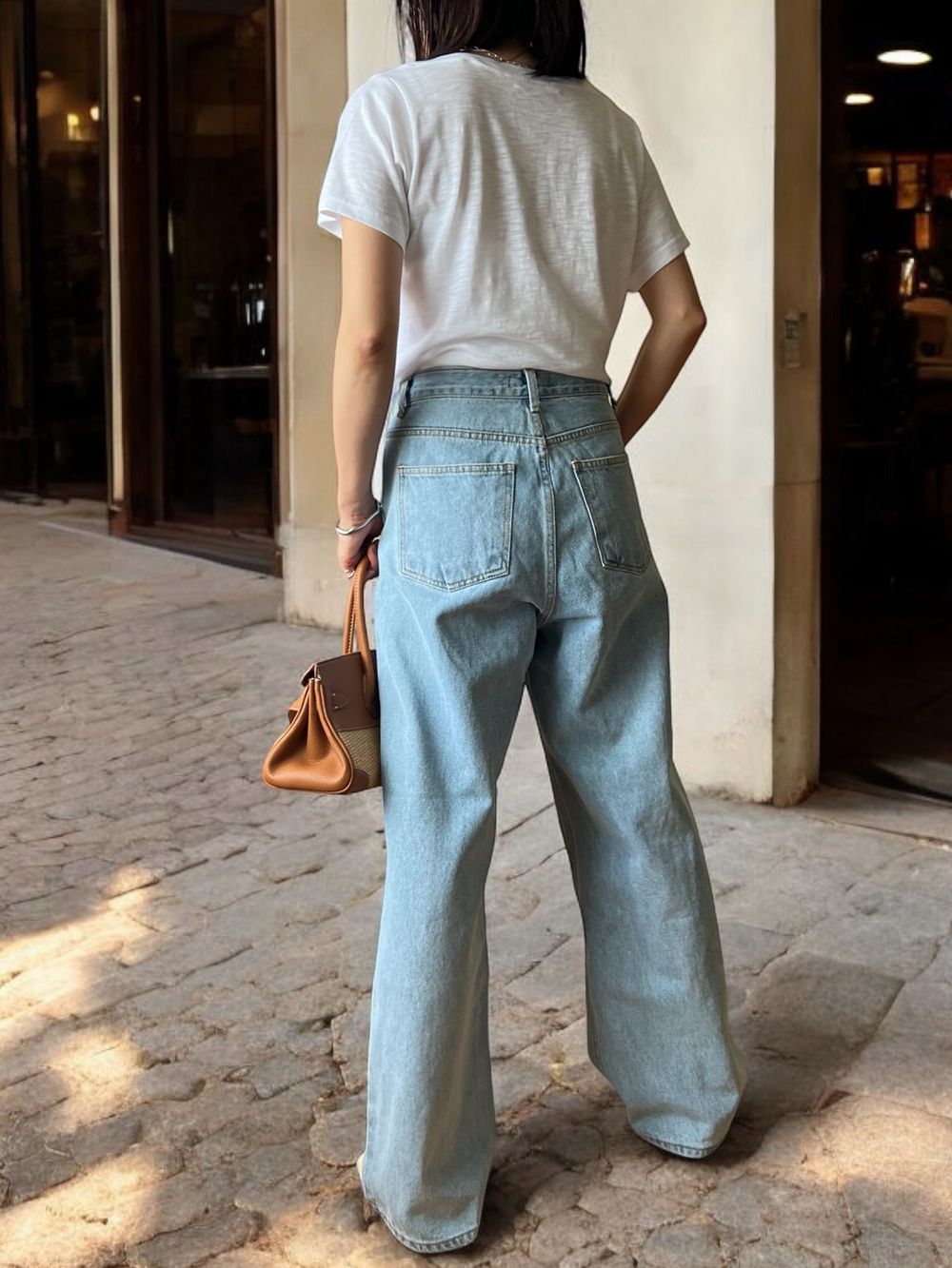 Side one strap メランジTシャツ