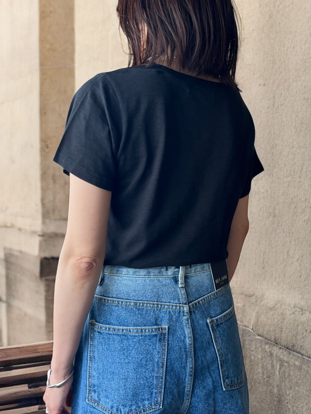 Side one strap メランジTシャツ