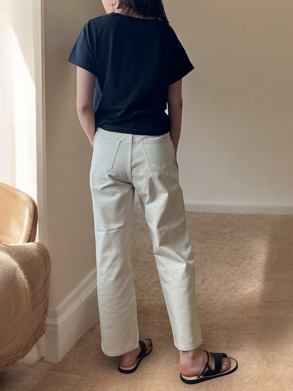 Side one strap メランジTシャツ