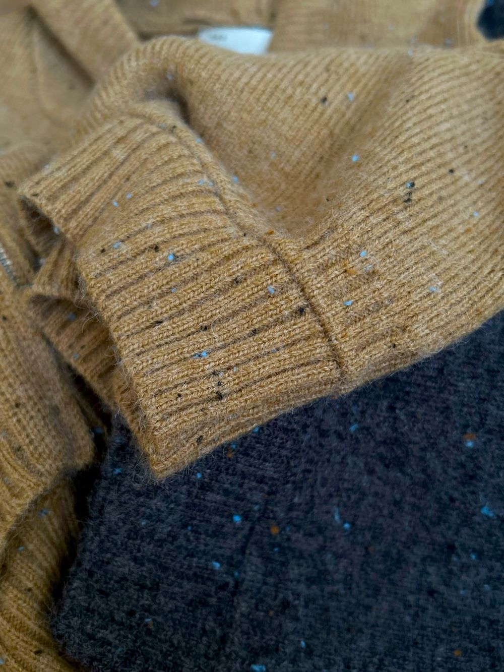 Melange Hooded ジップアップニット