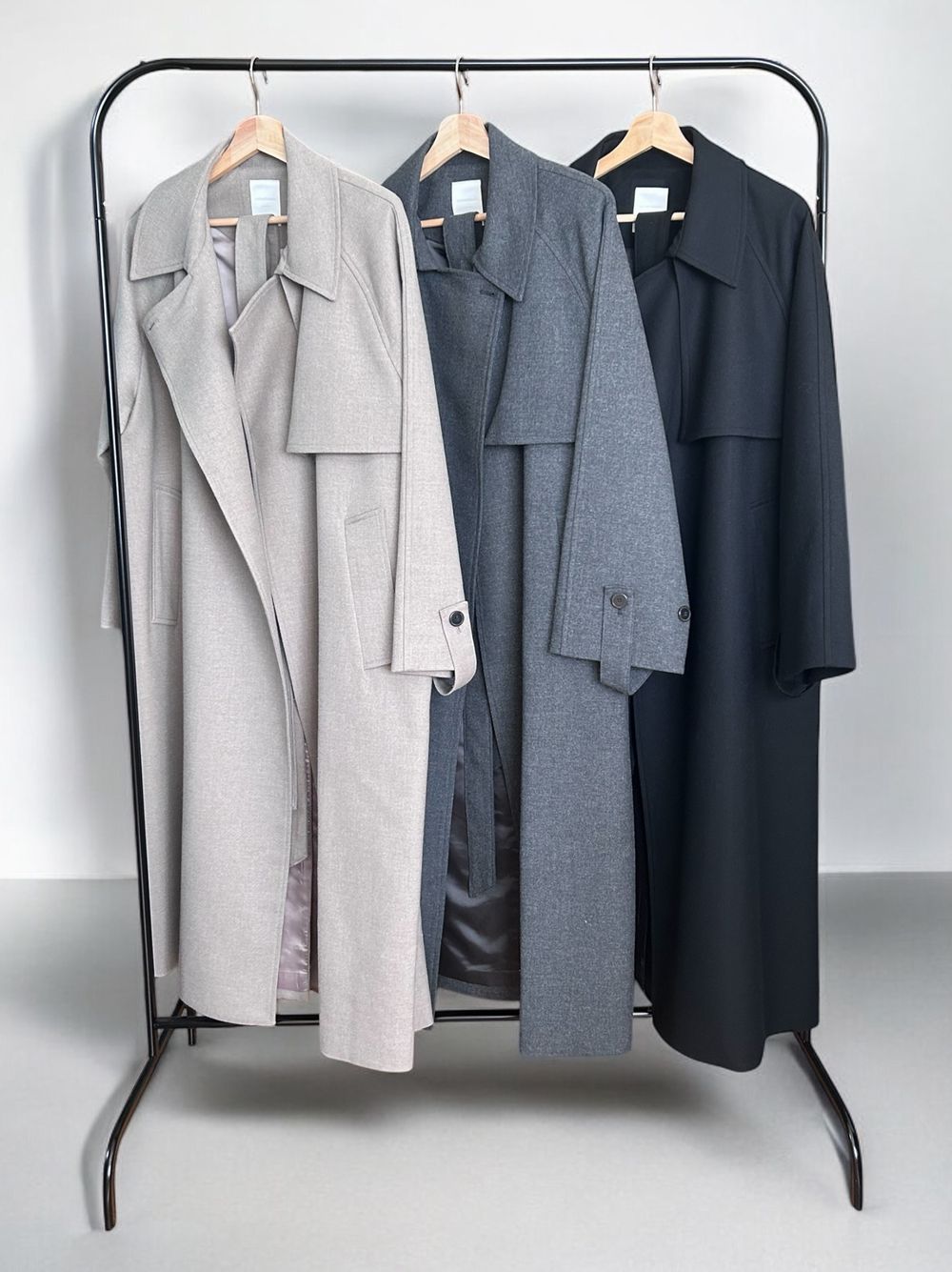 【福袋15000+アウター1点】Asymmetry capedesign ウールロングコート