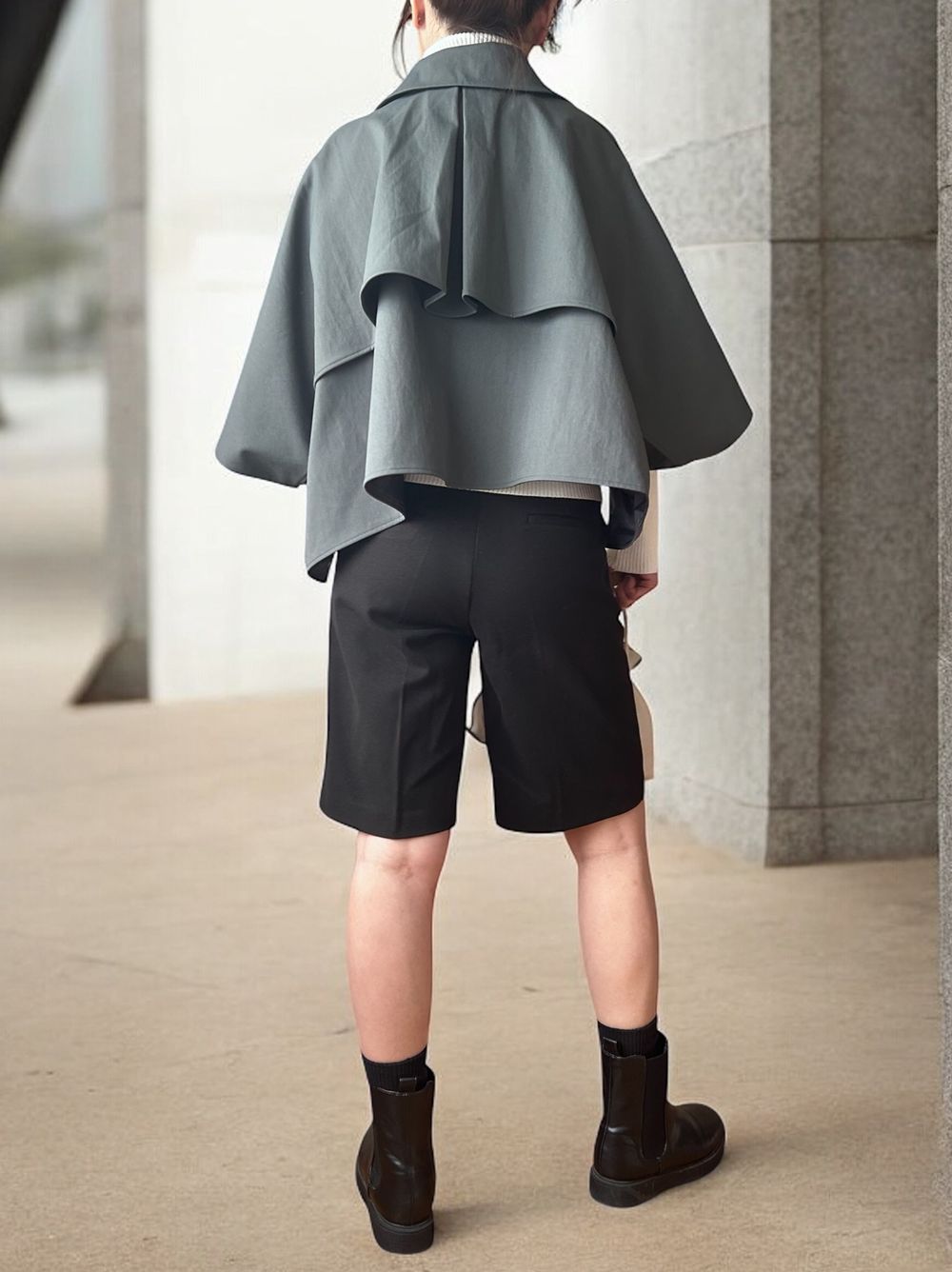 Asymmetry short ポンチョコート