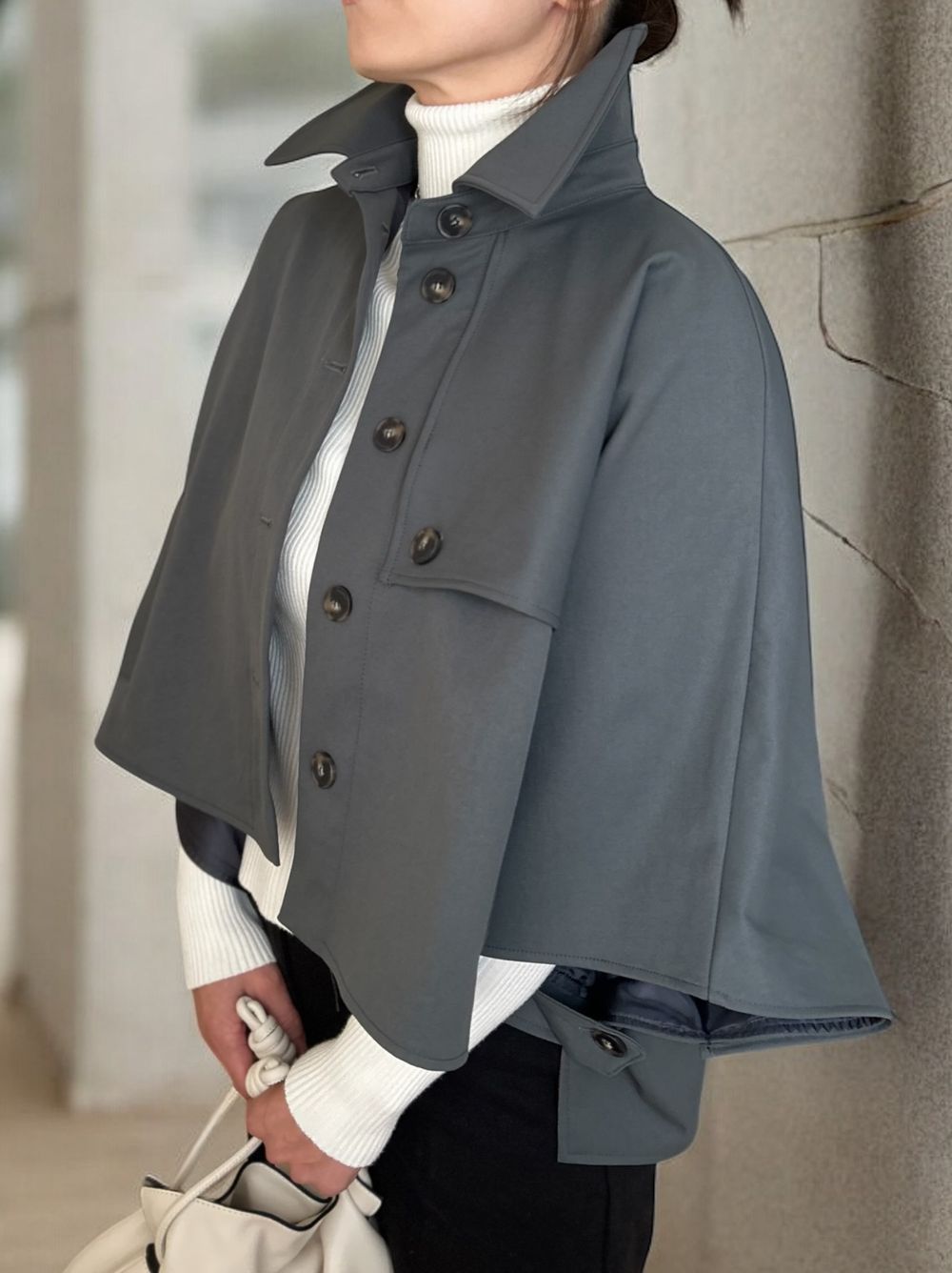 Asymmetry short ポンチョコート
