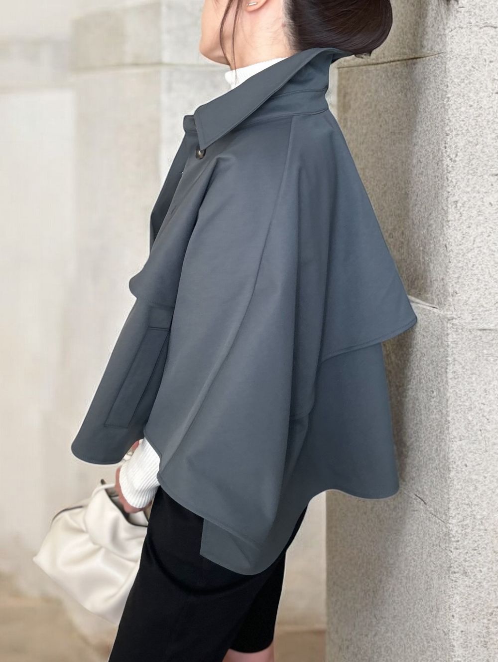 Asymmetry short ポンチョコート