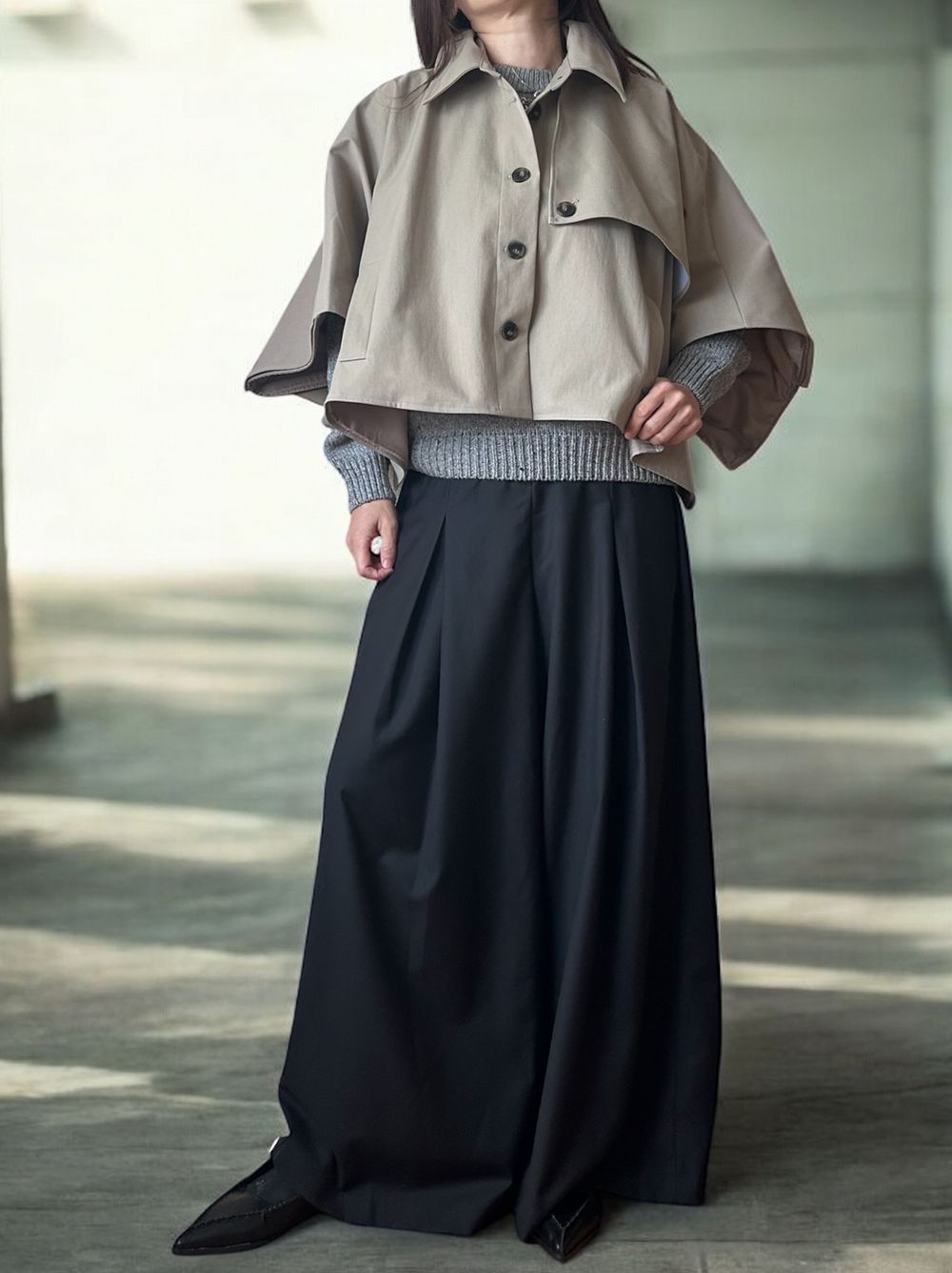 Asymmetry short ポンチョコート