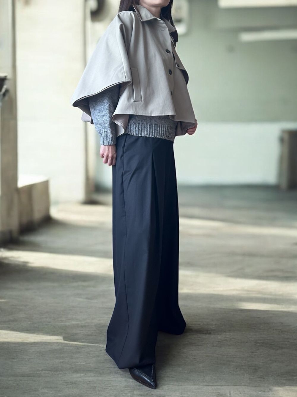 Asymmetry short ポンチョコート