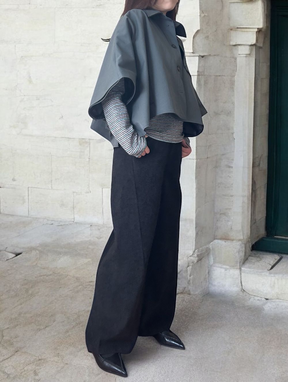 Asymmetry short ポンチョコート