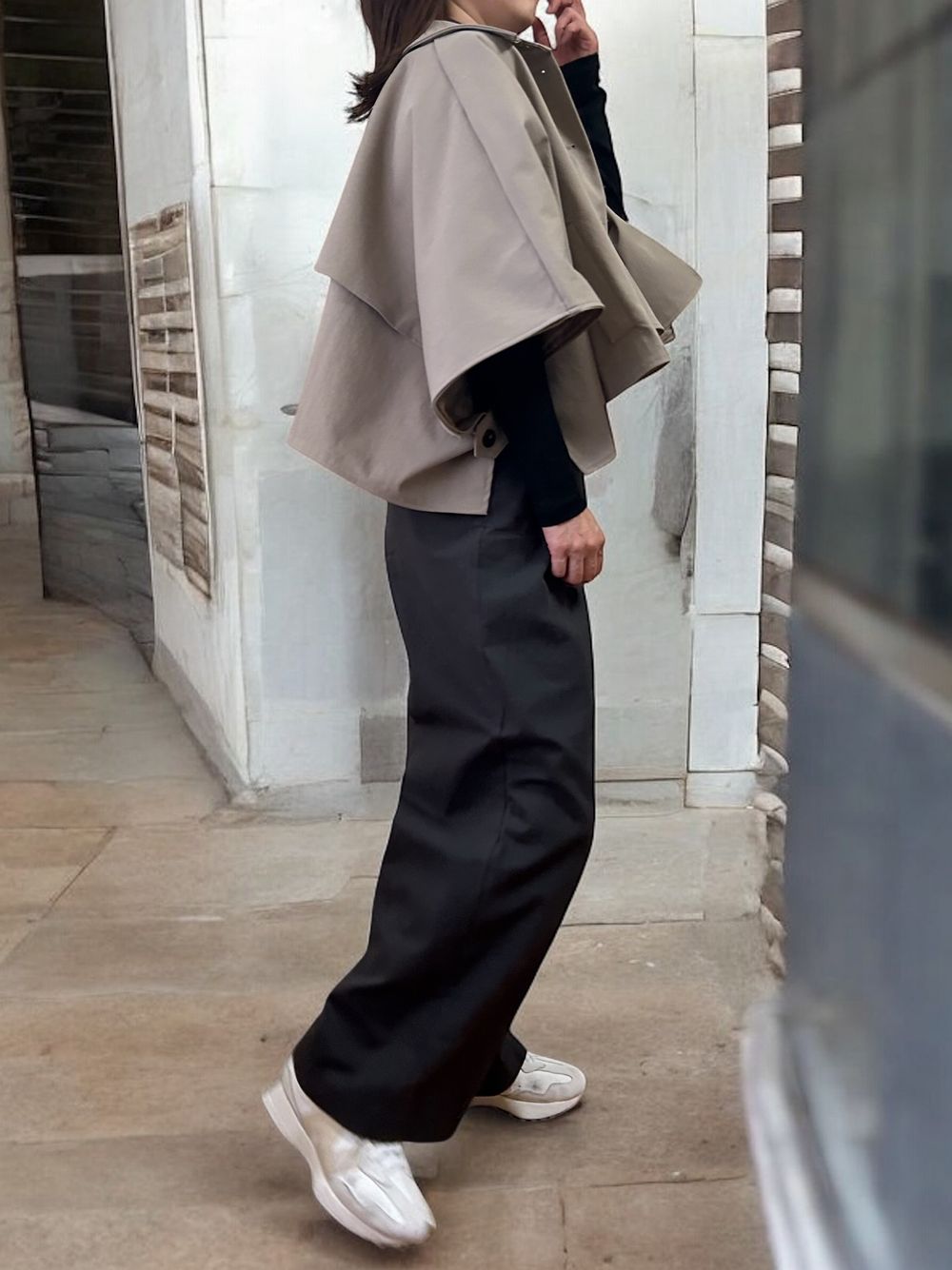 Asymmetry short ポンチョコート