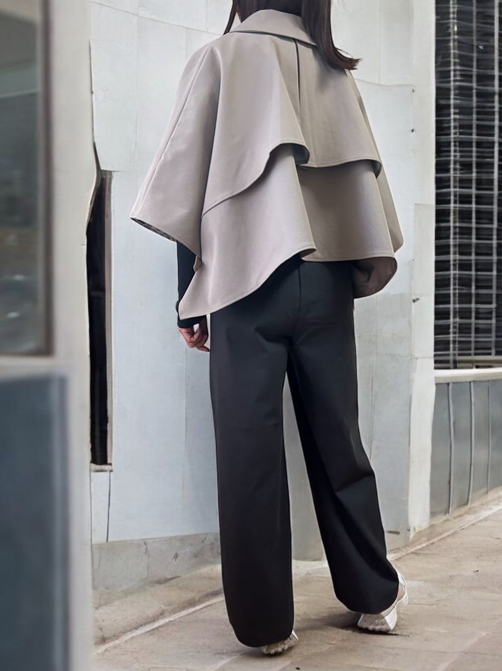 Asymmetry short ポンチョコート