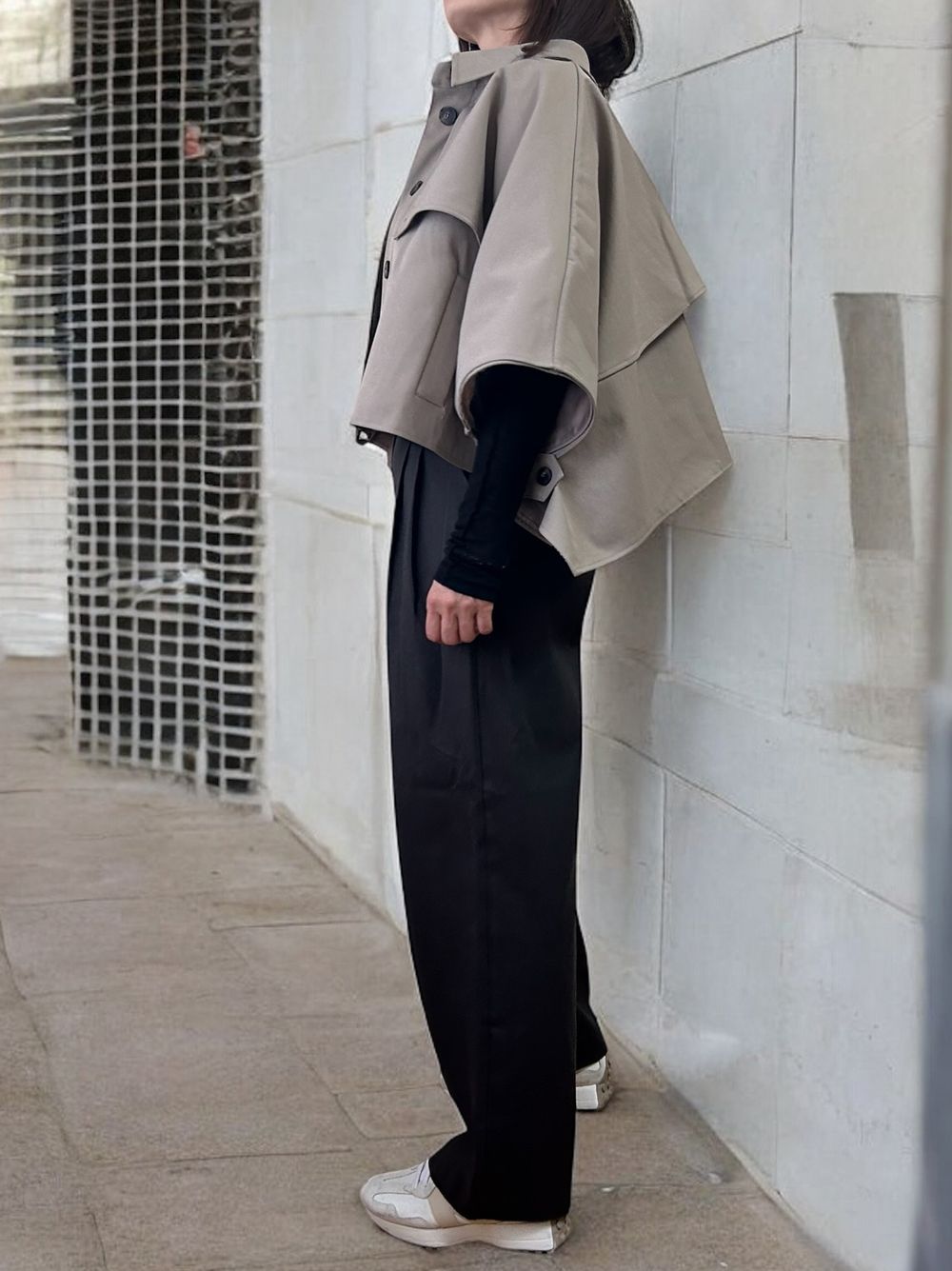 Asymmetry short ポンチョコート