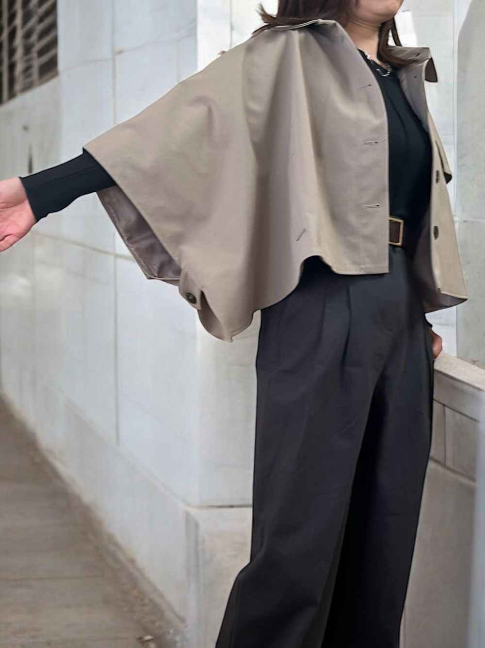 Asymmetry short ポンチョコート