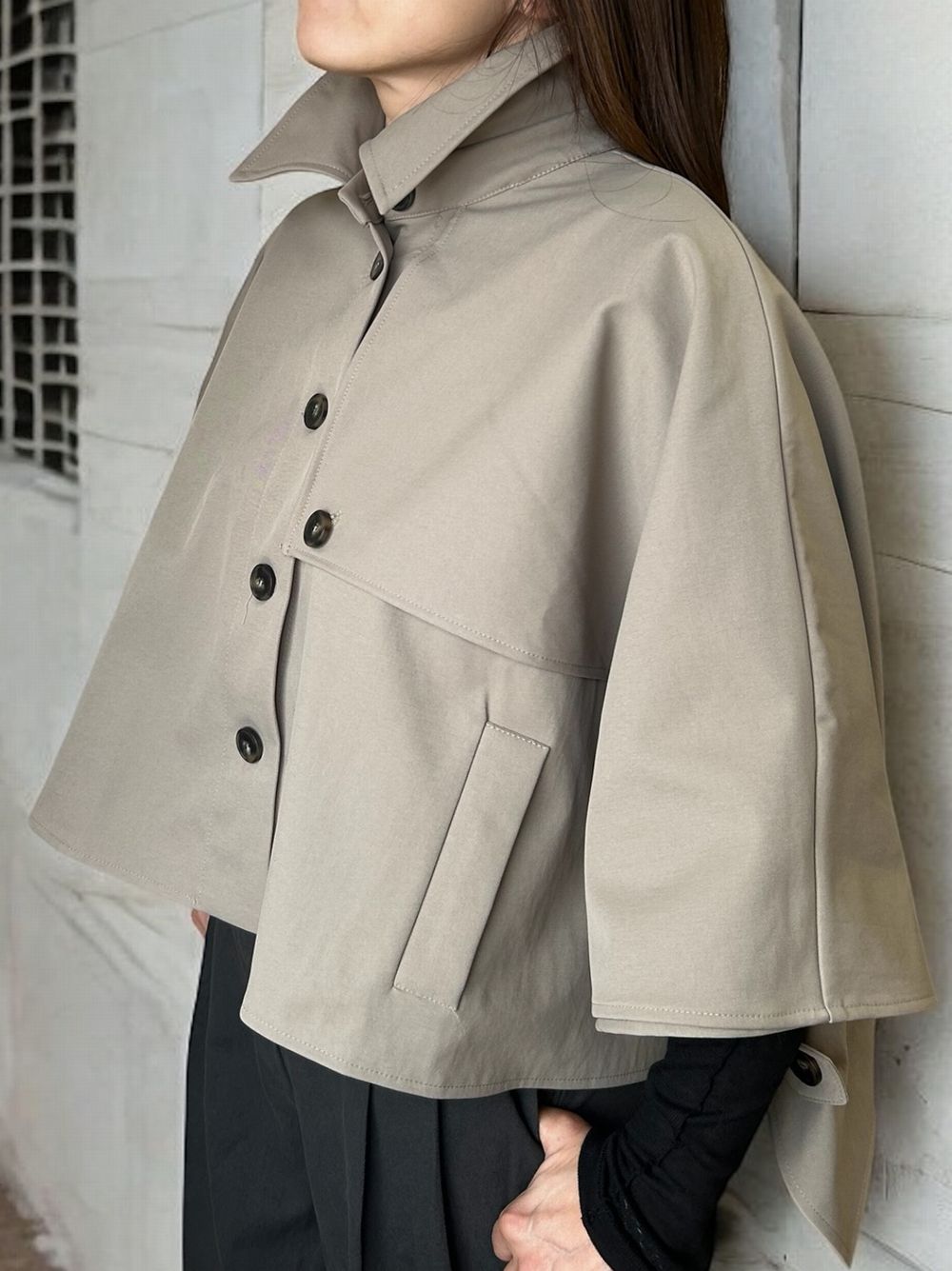 Asymmetry short ポンチョコート