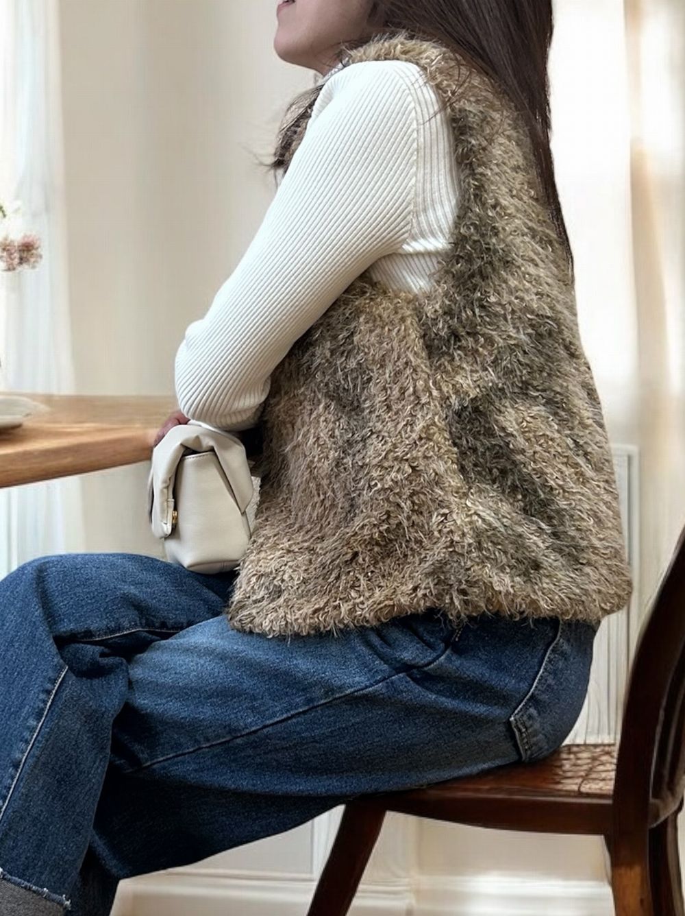Fake leather lining ファーベスト