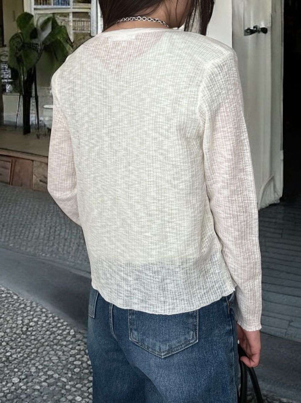 Melange Sheer カーディンガン