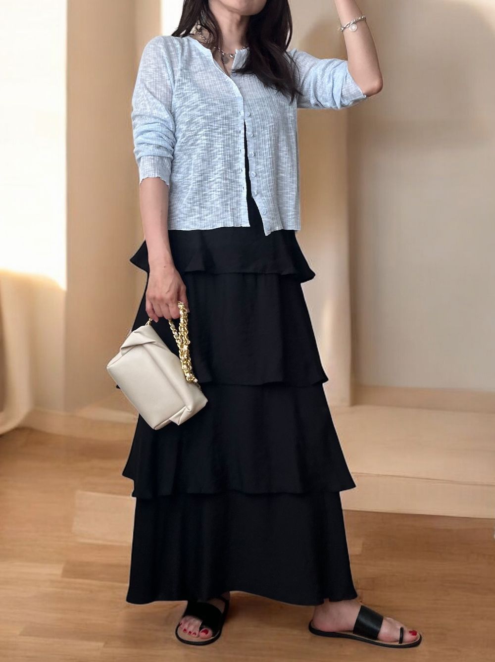 Melange Sheer カーディンガン