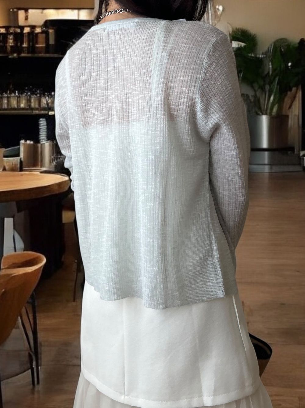 Melange Sheer カーディンガン